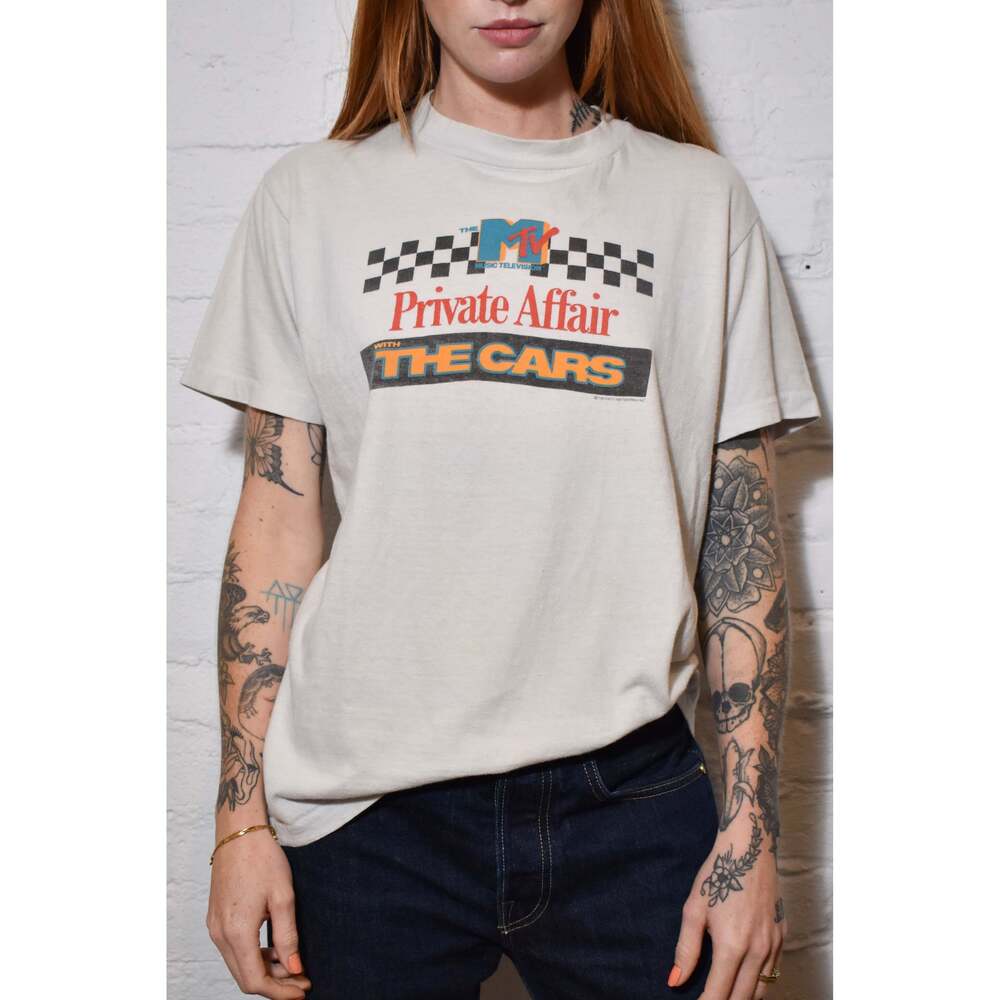 Retro 1984 Private Affair With The Cars MTV T-shirt